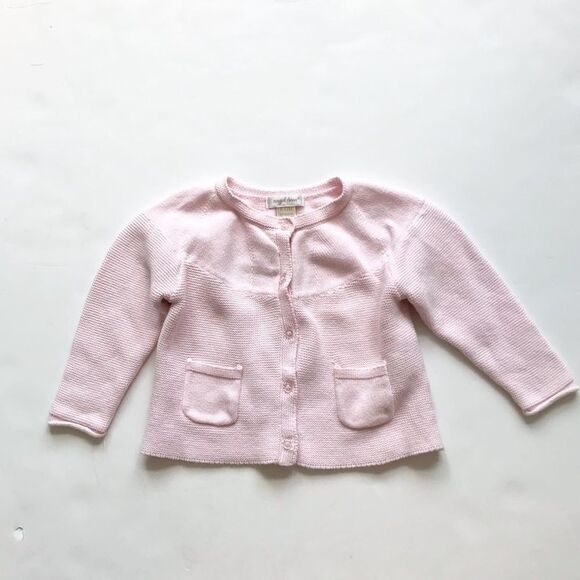 Angel dear pink knit cardigan EUC 6-12 months - Picture 1 of 4